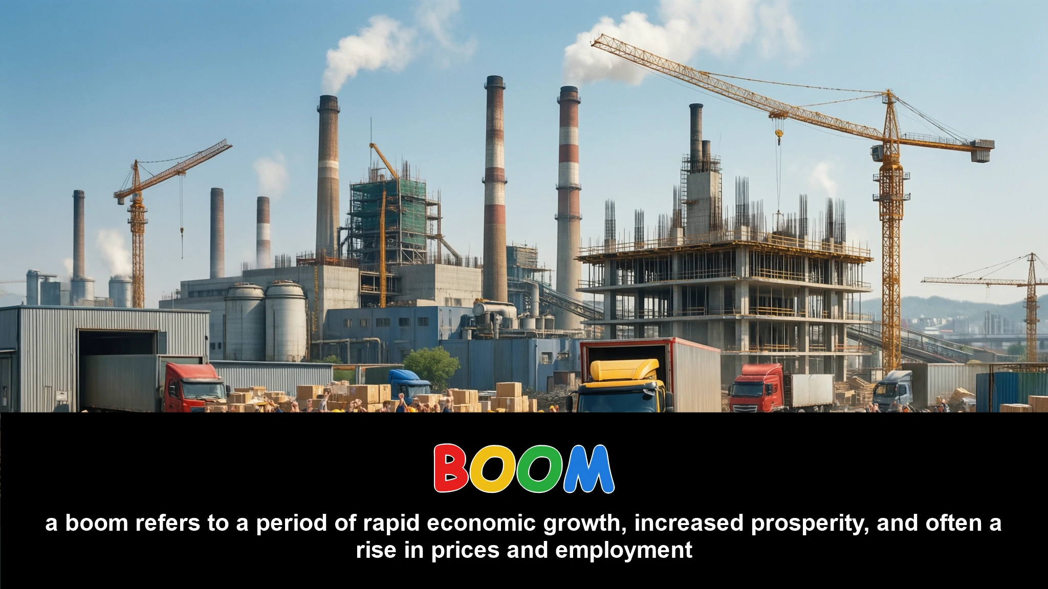 English Illustration for boom